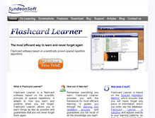 Tablet Screenshot of flashcardlearner.com